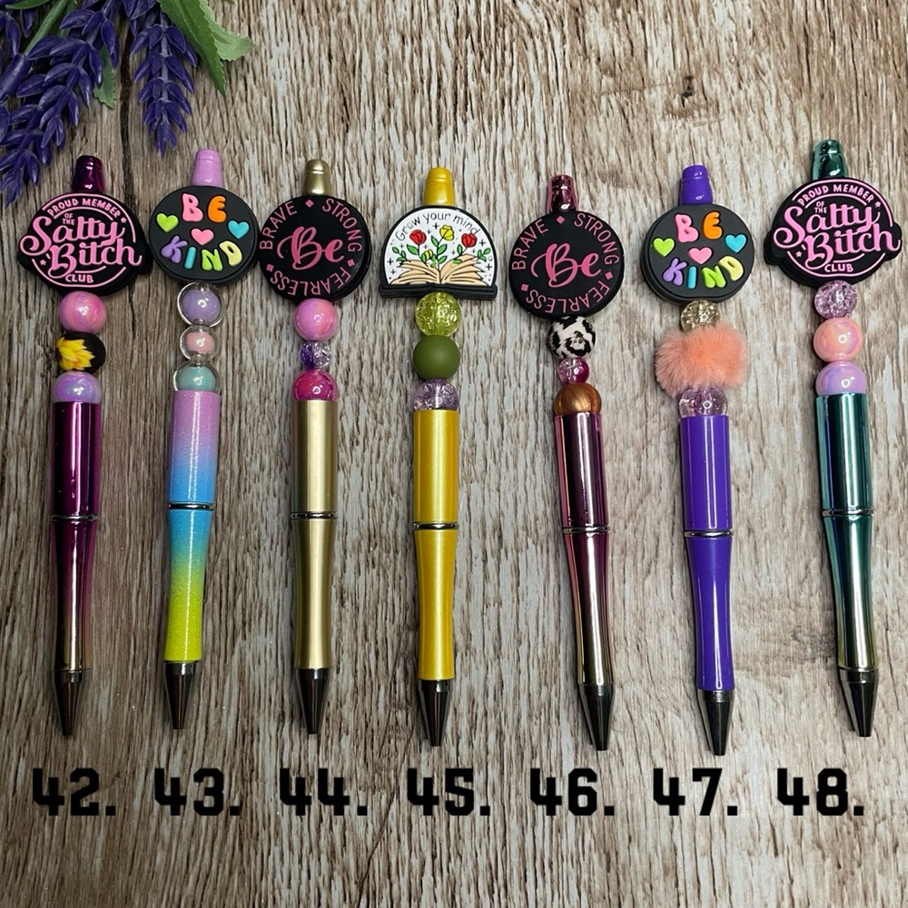 Handcrafted Pens Books Quotes Beaded Unique Artisan Gifts Office Accessories